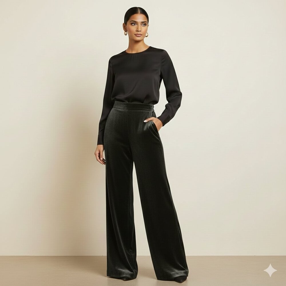 Evan Picone Dark Green Velvet Pants (Size 6)
